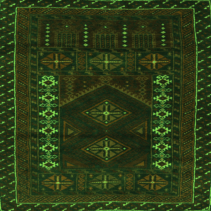 Serging Thickness of Southwestern Green Country Rug, tr2380grn