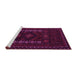 Sideview of Machine Washable Southwestern Pink Country Rug, wshtr2380pnk