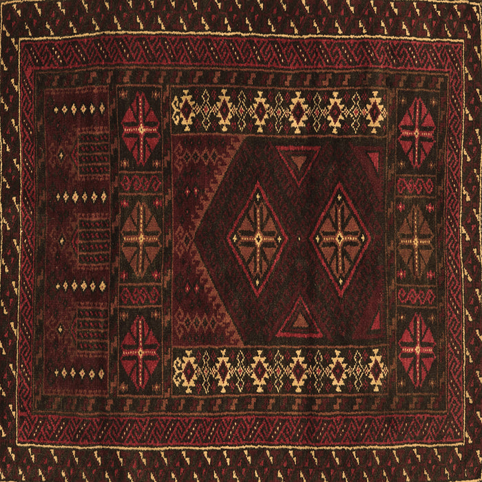 Square Southwestern Brown Country Rug, tr2380brn