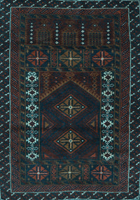 Southwestern Light Blue Country Rug, tr2380lblu