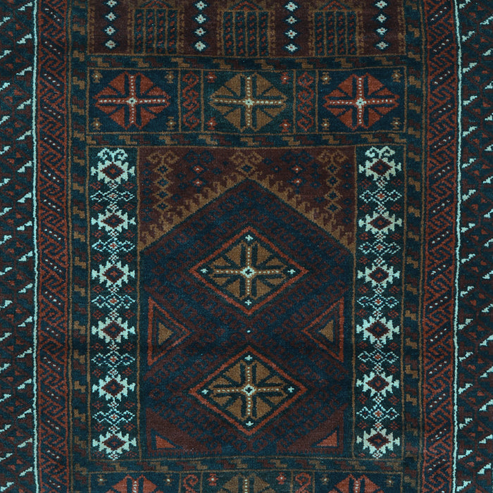 Southwestern Light Blue Country Rug, tr2380lblu