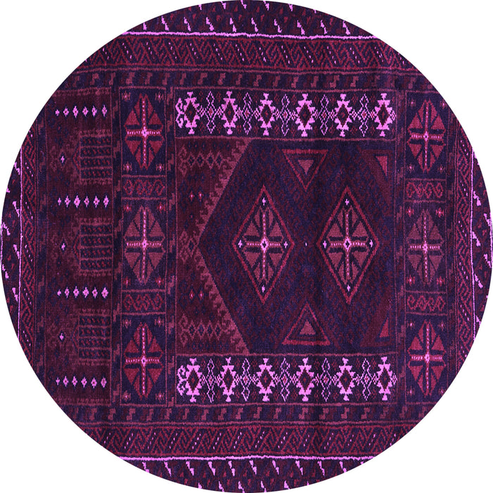 Round Southwestern Purple Country Rug, tr2380pur