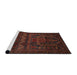 Sideview of Machine Washable Traditional Dark Sienna Brown Rug, wshtr2381