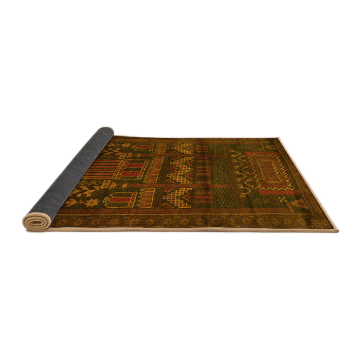 Sideview of Persian Yellow Traditional Rug, tr2381yw