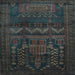 Square Persian Light Blue Traditional Rug, tr2381lblu