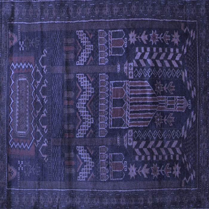 Square Persian Blue Traditional Rug, tr2381blu