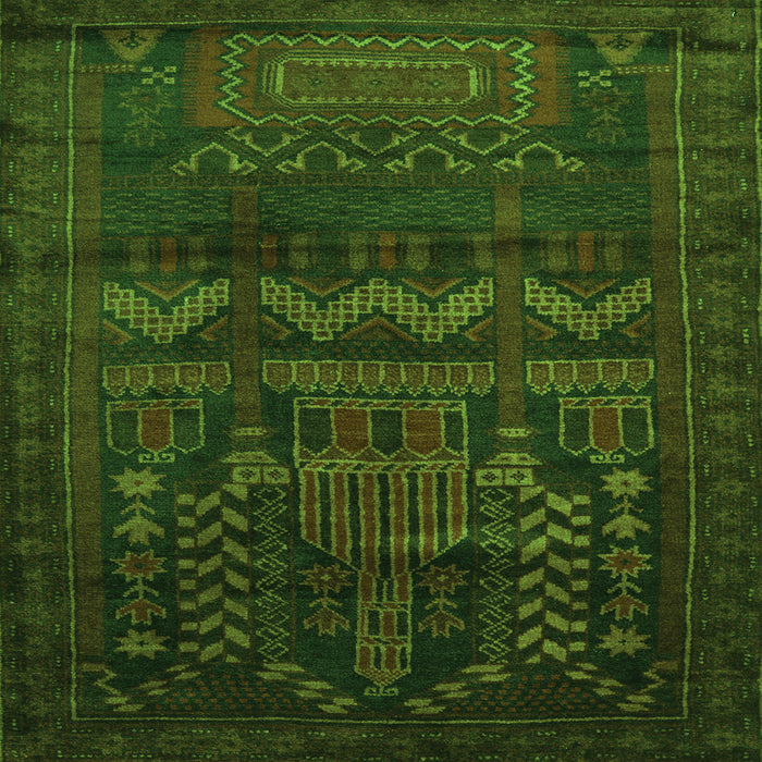 Serging Thickness of Persian Green Traditional Rug, tr2381grn