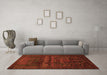 Machine Washable Persian Orange Traditional Area Rugs in a Living Room, wshtr2381org