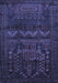 Machine Washable Persian Blue Traditional Rug, wshtr2381blu