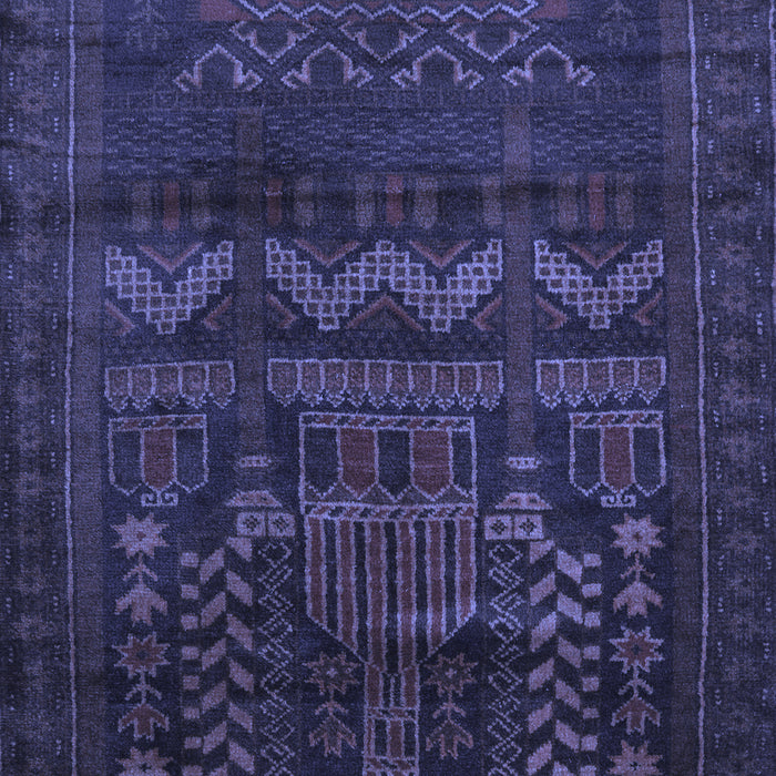 Machine Washable Persian Blue Traditional Rug, wshtr2381blu