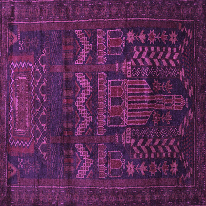 Square Persian Purple Traditional Rug, tr2381pur