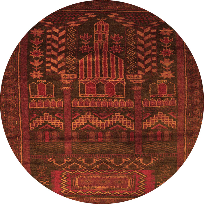 Square Persian Orange Traditional Rug, tr2381org