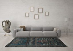 Machine Washable Persian Light Blue Traditional Rug in a Living Room, wshtr2381lblu