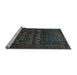 Sideview of Machine Washable Persian Light Blue Traditional Rug, wshtr2381lblu