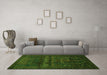 Machine Washable Persian Green Traditional Area Rugs in a Living Room,, wshtr2381grn