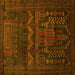 Square Persian Yellow Traditional Rug, tr2381yw
