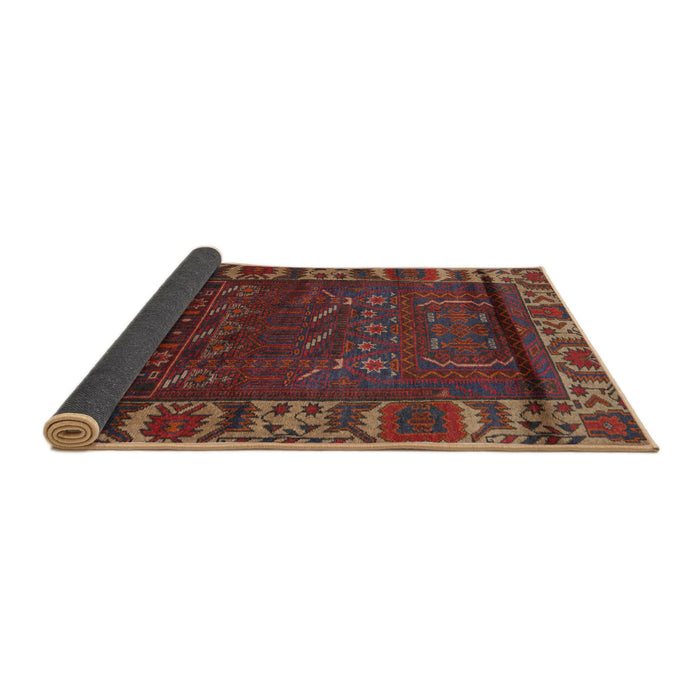 Sideview of Traditional Chestnut Brown Persian Rug, tr2382