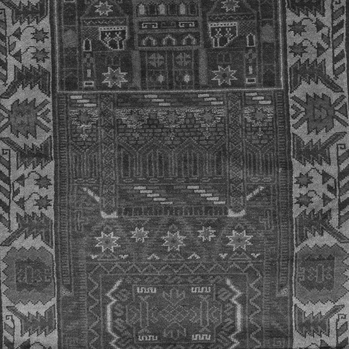 Serging Thickness of Machine Washable Persian Gray Traditional Rug, wshtr2382gry