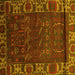 Square Persian Yellow Traditional Rug, tr2382yw