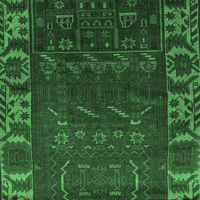 Machine Washable Persian Emerald Green Traditional Area Rugs, wshtr2382emgrn
