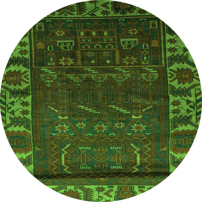 Square Persian Green Traditional Rug, tr2382grn