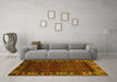 Machine Washable Persian Yellow Traditional Rug in a Living Room, wshtr2382yw