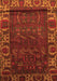 Serging Thickness of Machine Washable Persian Orange Traditional Area Rugs, wshtr2382org