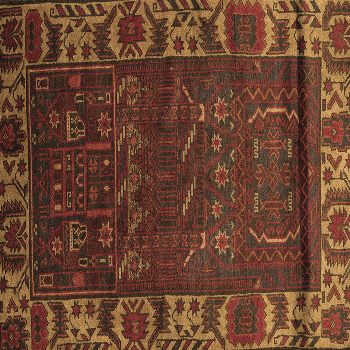 Square Persian Brown Traditional Rug, tr2382brn
