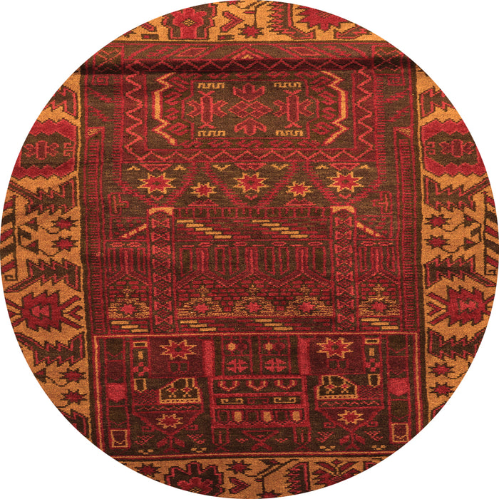 Square Persian Orange Traditional Rug, tr2382org