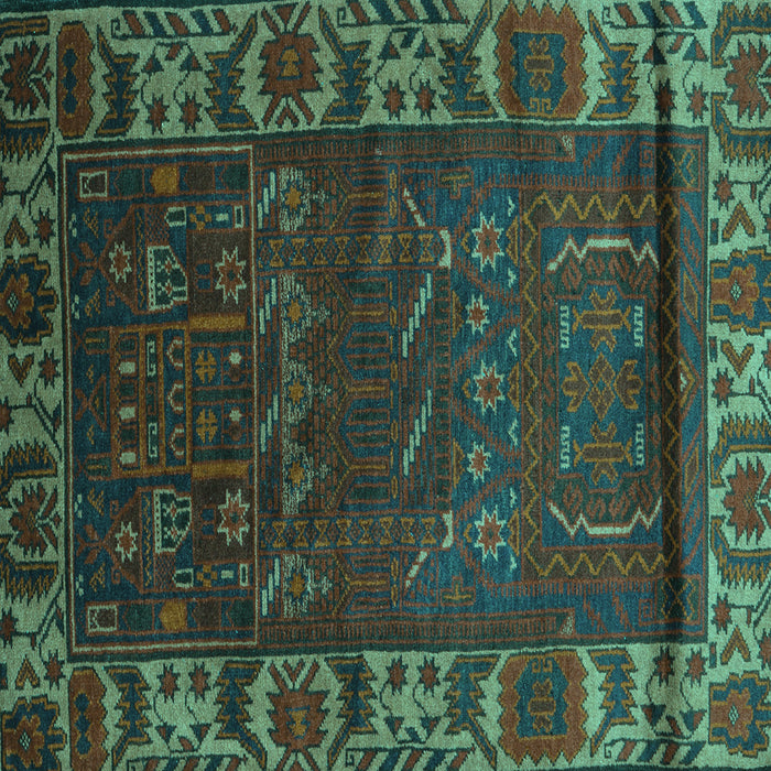 Square Persian Turquoise Traditional Rug, tr2382turq
