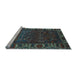 Sideview of Machine Washable Persian Light Blue Traditional Rug, wshtr2382lblu