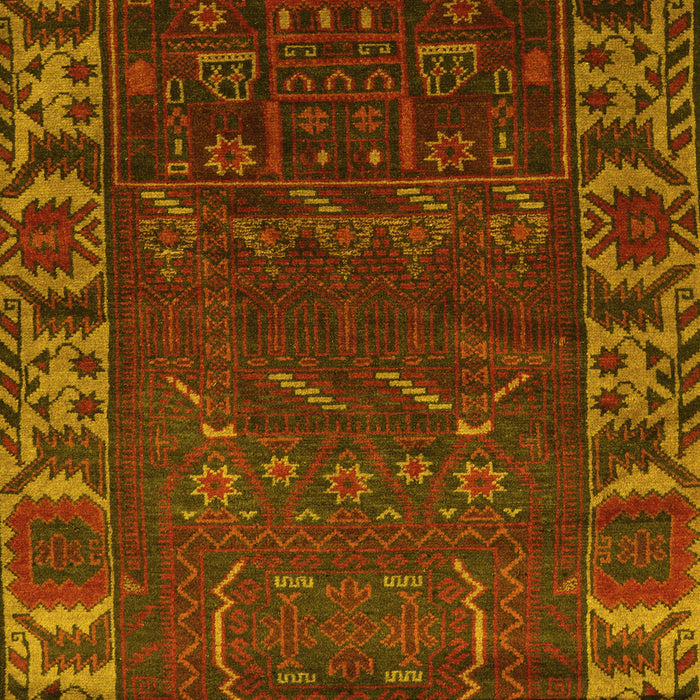 Machine Washable Persian Yellow Traditional Rug, wshtr2382yw