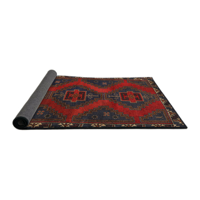 Sideview of Traditional Cranberry Red Persian Rug, tr2383