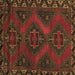 Square Persian Brown Traditional Rug, tr2383brn