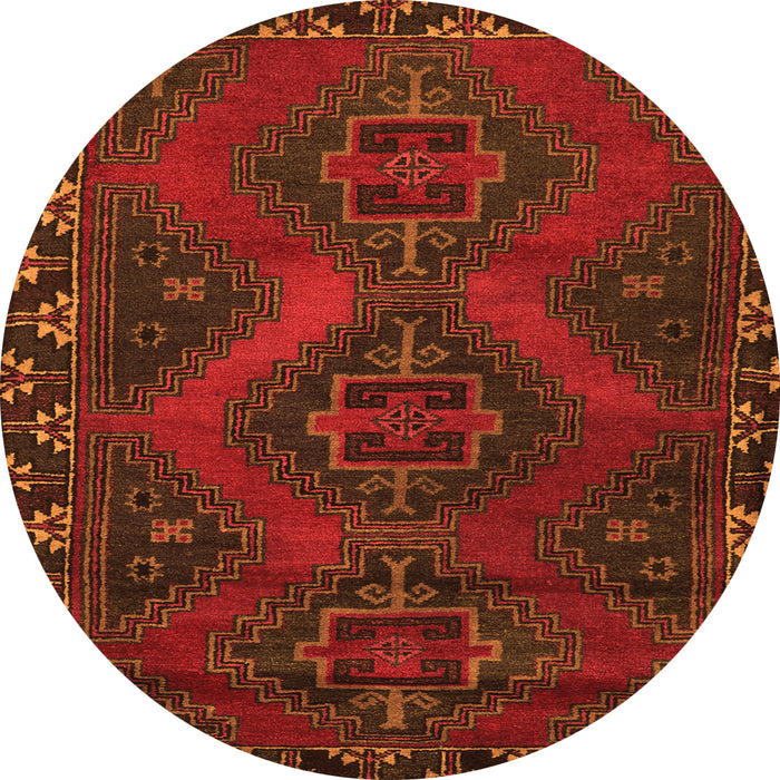 Square Persian Orange Traditional Rug, tr2383org