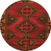 Square Persian Orange Traditional Rug, tr2383org
