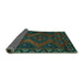 Sideview of Persian Turquoise Traditional Rug, tr2383turq