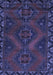 Machine Washable Persian Blue Traditional Rug, wshtr2383blu