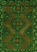 Serging Thickness of Machine Washable Persian Green Traditional Area Rugs, wshtr2383grn