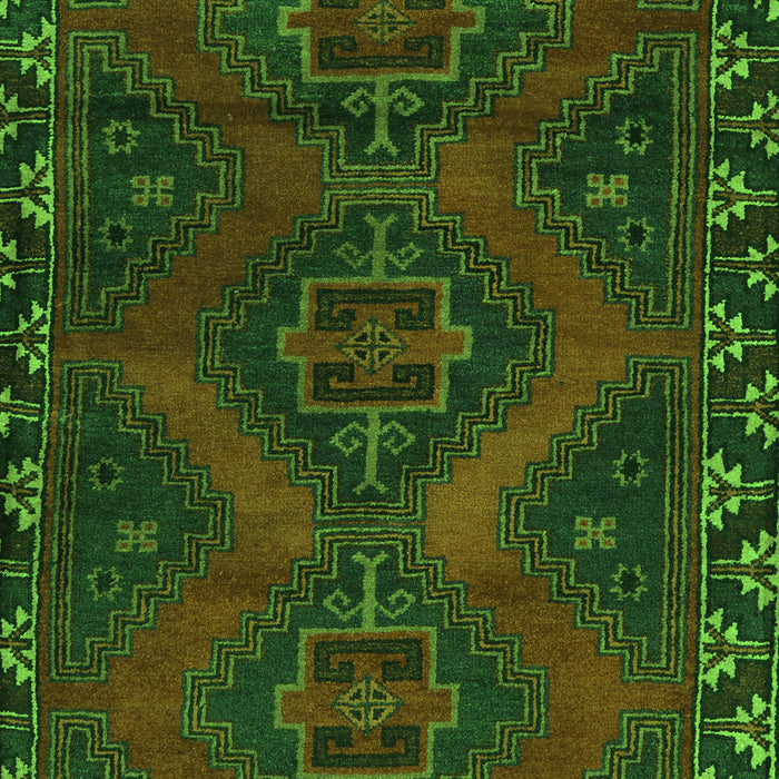 Serging Thickness of Machine Washable Persian Green Traditional Area Rugs, wshtr2383grn