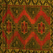 Square Persian Yellow Traditional Rug, tr2383yw