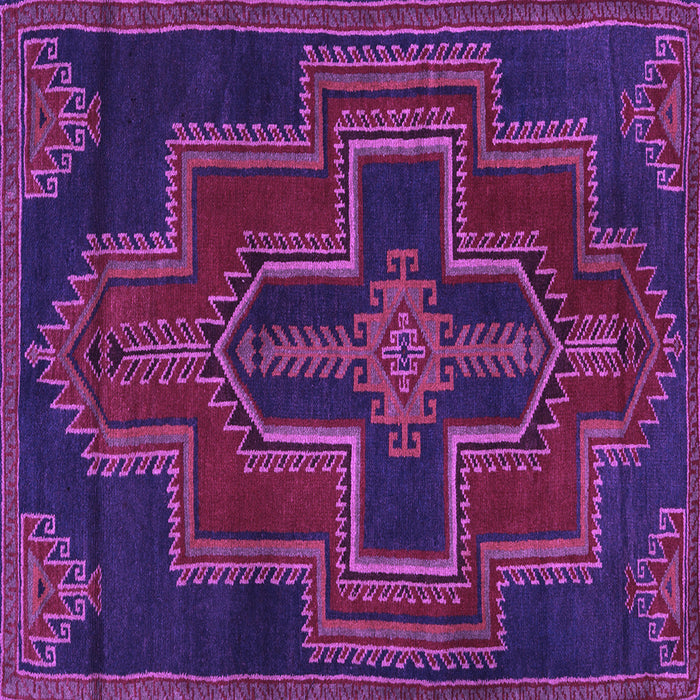 Square Machine Washable Persian Purple Traditional Area Rugs, wshtr2384pur