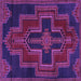 Square Persian Purple Traditional Rug, tr2384pur