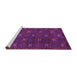 Sideview of Machine Washable Southwestern Purple Country Area Rugs, wshtr2385pur