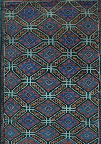 Southwestern Light Blue Country Rug, tr2385lblu