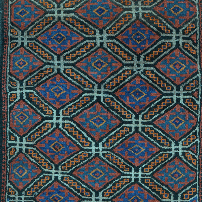 Southwestern Light Blue Country Rug, tr2385lblu
