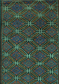 Southwestern Turquoise Country Rug, tr2385turq