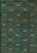 Southwestern Turquoise Country Rug, tr2385turq