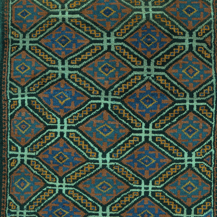 Southwestern Turquoise Country Rug, tr2385turq