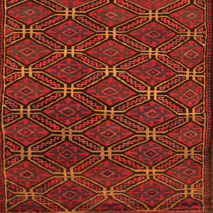 Serging Thickness of Southwestern Orange Country Rug, tr2385org